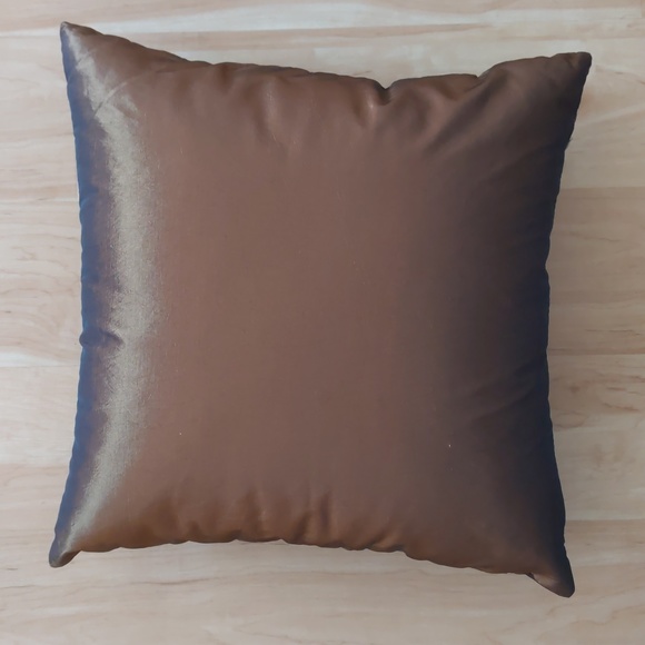 Embroidered Satin Pillow CASE ONLY, throw  cover, 3D floral ribbons, 18" x 18" - Picture 8 of 12